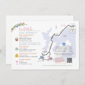 Wedding Map Enclosure Card - Custom Design Rebecca Begleitkarte (Vorne/Hinten)
