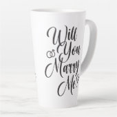 Wedding Marriage Elegant Script Proposal  Milchtasse (Rechte Ecke)