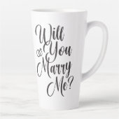 Wedding Marriage Elegant Script Proposal  Milchtasse (Rechts)