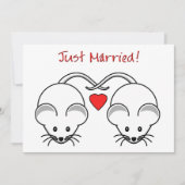 Wedding Mäuse White Ankündigung (Vorderseite)