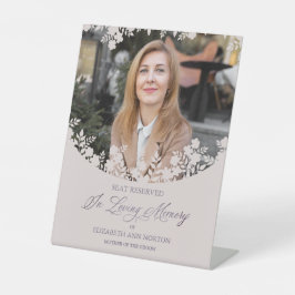 Wedding Memorial Table Wildflowers Frame Photo Sockelschild