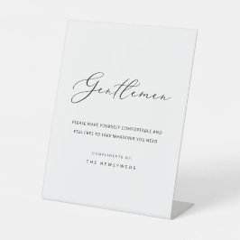 Wedding Mens Gents Bathroom Basket Sockelschild