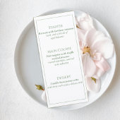 Wedding Menu Card with Botanical Wreath Design Menükarte