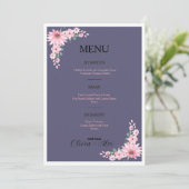 Wedding Menu Menükarte (Stehend Vorderseite)