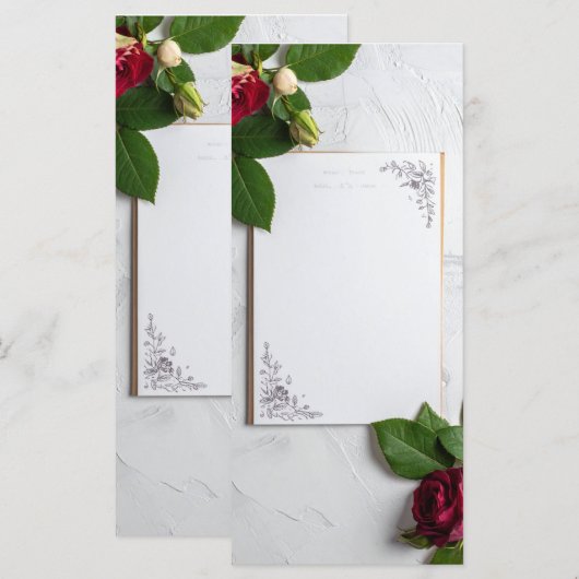 wedding menu menükarte (Vorne/Hinten)