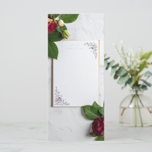 wedding menu menükarte (Stehend Vorderseite)