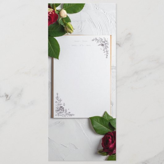 wedding menu menükarte (Vorderseite)