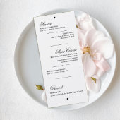 Wedding Menu with Tree Illustration Menükarte