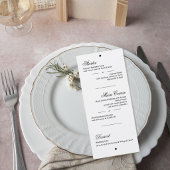 Wedding Menu with Tree Illustration Menükarte