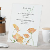 Wedding Menus Bar Whimsical Wildflowers Sockelschild (In Situ)