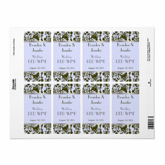 Wedding Mini Wine Labels (Vorne)