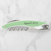 Wedding Mint Green New Hearts Personalisiert Kellnermesser (Rückseite)