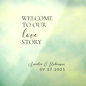 Wedding Mirror Decal - Willkommen in unserer Liebe Fensteraufkleber (Blatt 3)