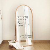 Wedding Mirror Decal - Willkommen in unserer Liebe Fensteraufkleber