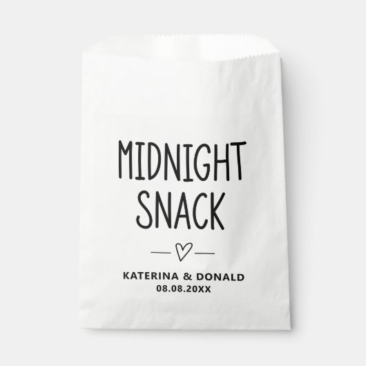 Wedding Mitternacht Snack Favor Bag Geschenktütchen (Vorderseite)