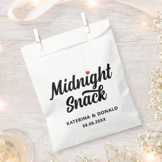 Wedding Mitternacht Snack Geschenktütchen (Ausgeschnitten)