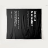 Wedding Modern Black Retro Font Wandteppich (Vorderseite (Horizontal))