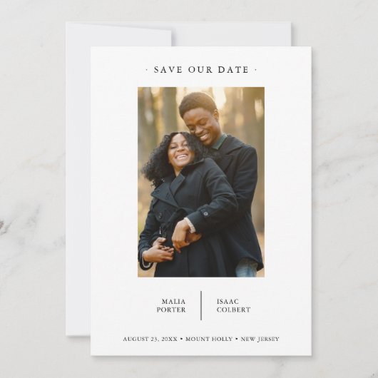Wedding Modern Fancy Minimalist Photo Couple (Vorderseite)
