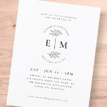 Wedding Modern Minimalist Elegant Chic Simple Postkarte<br><div class="desc">Composed of  sans serif and serif typography. All against a backdrop of pure white. These elements are modern,  simple,  and chic.

This is designed by White Paper Birch Co. exclusive for Zazzle.

Available here:
http://www.zazzle.com/store/whitepaperbirch</div>