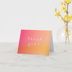 Wedding Modern Orange Ombre Vielen Dank Karte