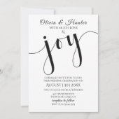 Wedding, Modern, Typography, Script, Invitation Einladung (Vorderseite)