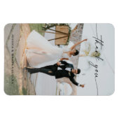 Wedding Modern Vielen Dank Foto Magnet (Horizontal)
