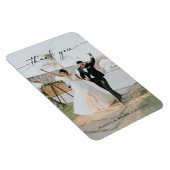 Wedding Modern Vielen Dank Foto Magnet (Rechte Seite)