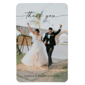 Wedding Modern Vielen Dank Foto Magnet (Vertikal)
