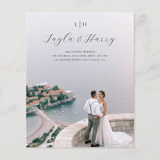 Wedding Monogram | Alle in einem QR-Foto (Vorderseite)