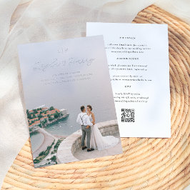 Wedding Monogram | Alle in einem QR-Foto Folieneinladung
