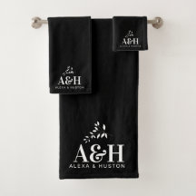 Wedding Monogram Bride and Groom Minimalist Modern