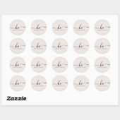 Wedding Monogram Calligraphy Script Custom Favor Runder Aufkleber (Blatt)