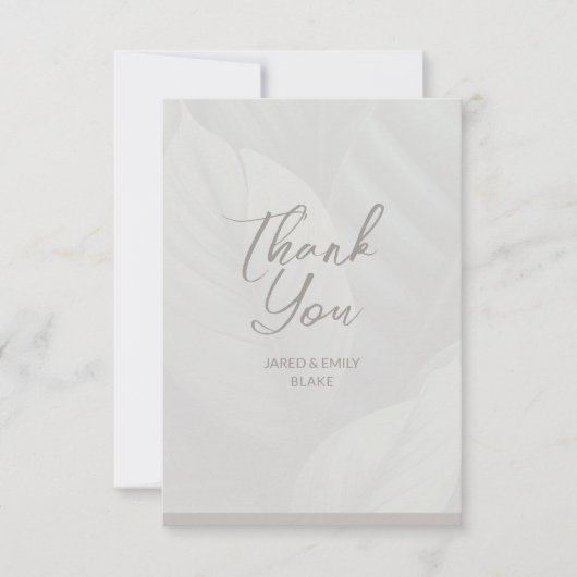 Wedding Monogram Dankeschön Card Dankeskarte (Vorderseite)