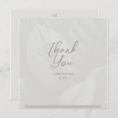 Wedding Monogram Dankeschön Card Dankeskarte (Vorne/Hinten)