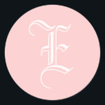 Wedding Monogram E Aufkleber Altes Englisch Stift<br><div class="desc">Monogram E Aufkleber Old English Style</div>
