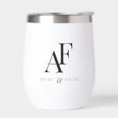 Wedding Monogram Elegant Einfach Minimalistisch (Links)