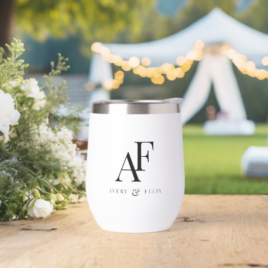 Wedding Monogram Elegant Einfach Minimalistisch (Hochzeit)