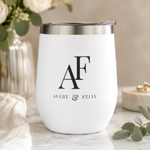 Wedding Monogram Elegant Einfach Minimalistisch