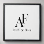 Wedding Monogram Elegant Einfach Minimalistisch Fotofliesen Zum Abziehen Und Aufkleben<br><div class="desc">Ein einfaches Hochzeitsmonogramm-Design mit klassischer traditioneller Typografie in schwarz in elegantem Stil. Der Text lässt sich einfach mit Ihren Namen für das perfekt personalisierte Design anpassen!</div>