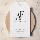 Wedding Monogram Elegant Einfach Minimalistisch Geschenkanhänger