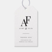 Wedding Monogram Elegant Einfach Minimalistisch Geschenkanhänger (Vorderseite)