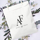 Wedding Monogram Elegant Einfach Minimalistisch Geschenktütchen