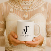 Wedding Monogram Elegant Einfach Minimalistisch Kaffeetasse