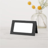 Wedding Monogram Elegant Minimal Stilvolle Schwarz Platzkarte (Rückseite)