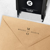 Wedding Monogram Elegant Mr. and Mrs. Permastempel