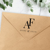 Wedding Monogram Elegant Wedding Gevor Permastempel