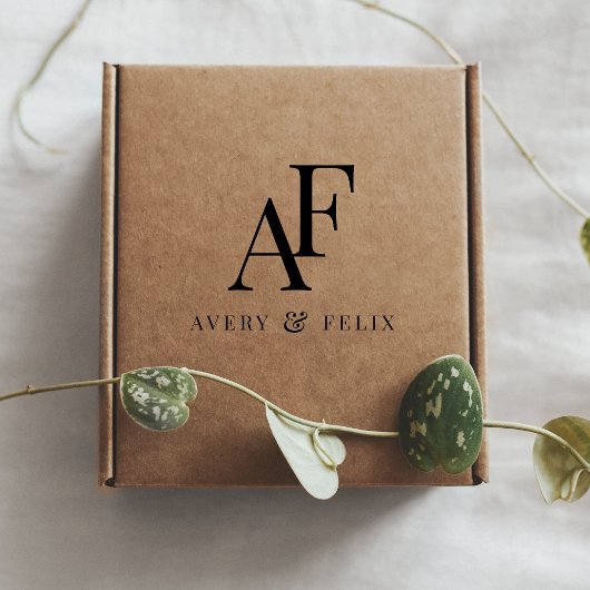 Wedding Monogram Elegant Wedding Gevor Permastempel