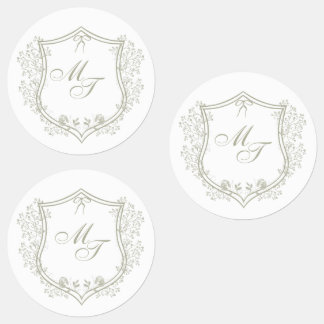 Wedding Monogram Etiketten