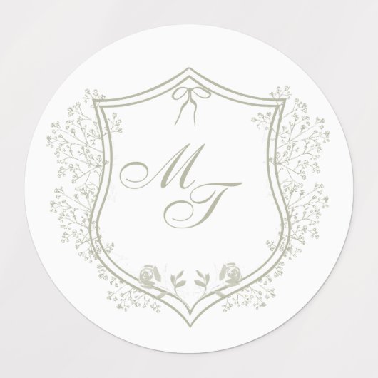 Wedding Monogram Etiketten (Design 1)