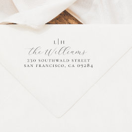 Wedding Monogram | Familienname und Rücksendeadres Permastempel